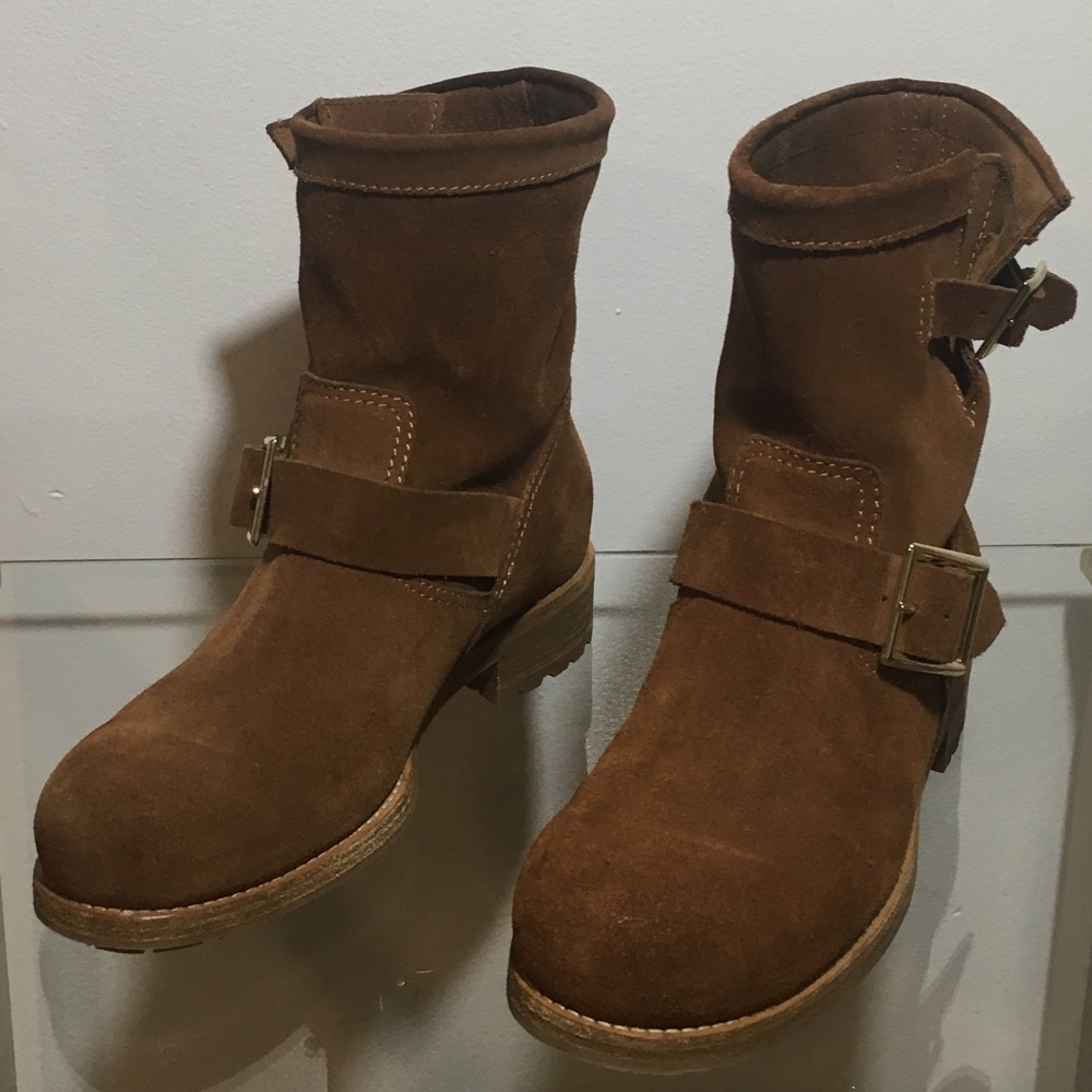 7.5/8JIMMY CHOO Like New Whiskey Suede Youth Boot